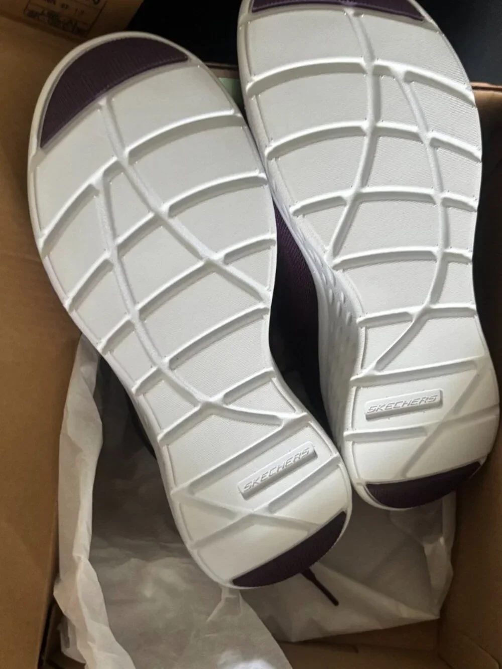 Skechers Lite-Weight Purple Vegan Mesh Sneakers - Women’s Size 8